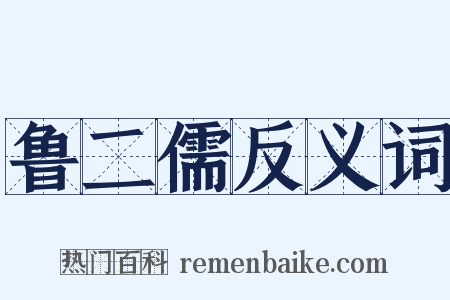 鲁二儒反义词是什么意思的图片